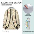 thumbnail image 3 of Pioneer Flower Floral Print Pattern Backpack for School, Cute School Bag with Adjustable Shoulder Straps and Padded Back, 15.3"x11"x7.1", 3 of 3