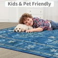 thumbnail image 3 of Ultrug Vintage Rugs Floral Printed Area Rug Soft Carpet for Living Room Bedroom Home Decor,6'x9',Light Blue, 3 of 7