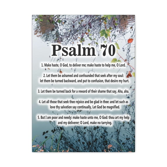 Scripture Walls Psalm 70 Make Haste Bible Chapter Canvas Christian Wall Art Ready to Hang Unframed