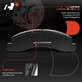 thumbnail image 2 of A-Premium Front Ceramic Disc Brake Pads Set Compatible with Select Ford Models - Excursion 2000-2005, For F-250 Super Duty/For F-350 Super Duty 1999-2004, with Hardware, 4 Pcs, 2 of 7