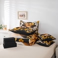 thumbnail image 6 of Homewish Rustic Highland Cow 7 Pieces Bedding Comforter Set,Countryside Sunflower Full Bedding Set,Yellow Brown Fitted Sheet Flat Sheet For Boys Kids,Microfiber Bedroom Decor Reversible, 6 of 8