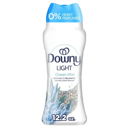 Downy Light In-Wash Scent Booster Laundry Beads, No Heavy Perfumes, Ocean Mist Scent, 12.2 oz