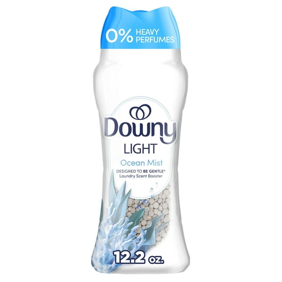 Downy Light In-Wash Scent Booster Laundry Beads, No Heavy Perfumes, Ocean Mist Scent, 12.2 oz