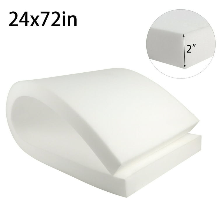 12 x 2 White Foam Round Stool - Seat Chair Upholstery Foam Cushion  Padding - Medium Density