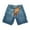 Sky Blue, variant on Jean Shorts Men Finger Print Casual Loose Fit Denim Bermuda Shorts with Pockets Summer Vacation Relaxed Men Denim Shorts