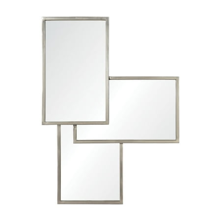 Renwil Caspar Polished Nickel Iron Framed Wall Mirror 28w X 20 5h In