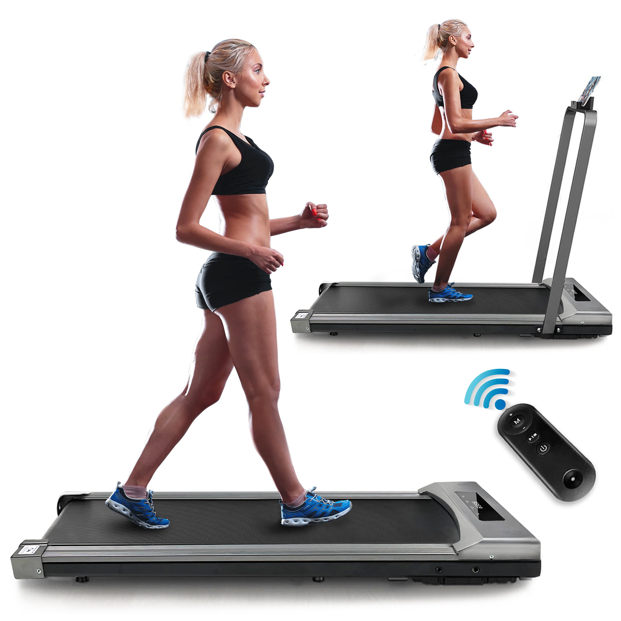 FUNMILY Treadmill for Home 265 LBS Weight Folding Treadmills with Desk and Bluetooth Speaker Portable Electric Treadmill Machine for Running Walking Jogging Workout