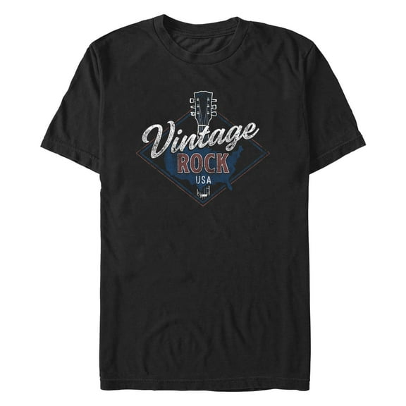 Men's Lost Gods Vintage Rock Guitar Graphic T-Shirt