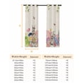 thumbnail image 6 of Bunny Easter Blackout Curtains for Bedroom, Eggs Spring Floral Butterfly Leaves Rustic Thermal Insulated Kitchen Drapes with Grommets, Light Blocking Window Treatment, 2 Panels 52" x 72", 6 of 7