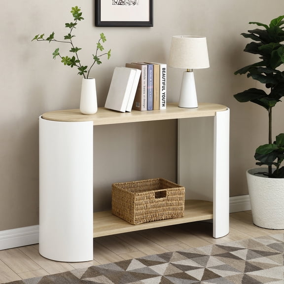 Easy Assembly with Tools, Instructions - Oval Sofa Table for Quick Setup