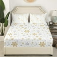 Christmas Snowflake Decorations Fitted Sheet For Kids Xmas Gifts