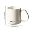 thumbnail image 3 of Dongrere Plastic Coffee Mug, Solid Color Tea Cup with Handle, Simple Drinkware Cup for Home, Office and Cafe Use, 3.3x3.6 Inch, White, 3 of 6