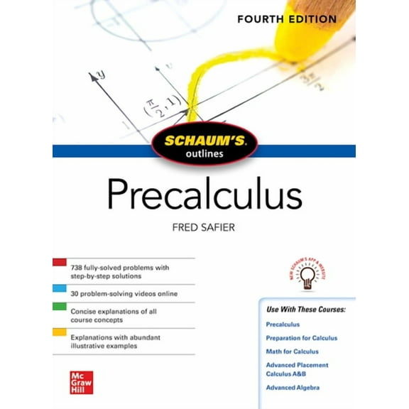 Schaum's Outline of Precalculus, Fourth Edition, (Paperback)