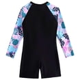 thumbnail image 6 of Zshosam Baby Swimsuit Girl Spf 50 Toddler Girl Swimsuit Baby Long Sleeve Rash Guard Bathing Suit Girl One Piece Swimwear with Sun Hat Size 10T 11T,(Black 10-11 Years), 6 of 9