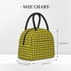 thumbnail image 2 of Balery Yellow Checkered Plaid Bolsa de Almuerzo para Mujeres, Caja de Almuerzo, Bolsa de Almuerzo Pequeña Impermeable, Tote de Almuerzo Reutilizable con Gran Capacidad, 2 of 6