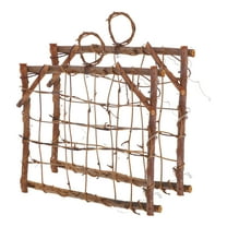 Hemoton 2pcs Air Plant Frame Stand Wooden Tillandsia Wall Mount Hanging Plant Holder For Home Decor Rustic Style Air Plant Wall Display For Photography Props