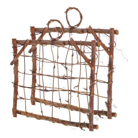 Hemoton 2pcs Air Plant Frame Stand Wooden Tillandsia Wall Mount Hanging Plant Holder For Home Decor Rustic Style Air Plant Wall Display For Photography Props