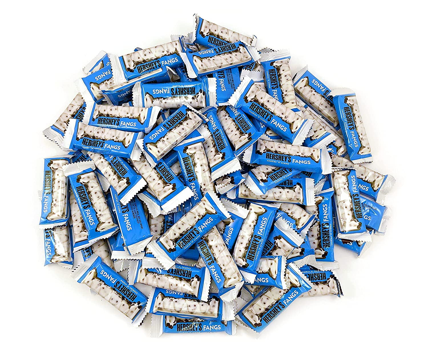 HERSHEY'S FANGS COOKIES 'N' CREME Snack Size Candy Bulk Candy Pack, 4 Pounds
