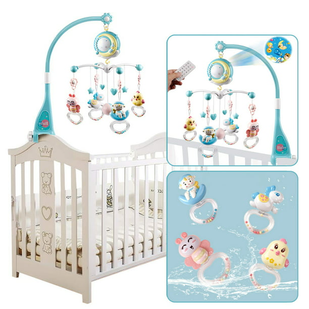 Toepassen Symfonie Kruik Baby Musical Crib Mobile with Projector and Night Light 150 Music Timing  Function Take Along Mobile Music Box and Rattle Gift for Toddles -  Walmart.com
