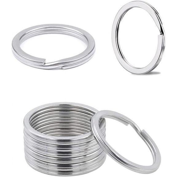 12 Pack Keychain Rings for Craft, Stainless Steel 1\