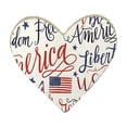 thumbnail image 2 of Beautynvta 4th of July Decorations Wooden Heart Ornaments, Patriotic Memorial Day Tiered Tray Decor, American Flag Decor Heart Signs for Shelf Fireplace Table Decor, 2 of 6