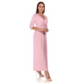 thumbnail image 2 of SR Women's Casual Wrap Floor Length Maxi Dress, 2X, Dust Pink, 2 of 5