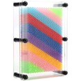 thumbnail image 1 of 3D Colorful Pin Art Board Hand Model Interesting Lasting Novel Pin Art for Children Home Office Decoration (Transparent Middle), 1 of 7