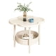 thumbnail image 5 of Mesa auxiliar de dos niveles con forma de flor y estante de almacenamiento abierto, mesitas de noche, sala de estar, dormitorio, oficina, sofá, mesita de noche, mesa de centro, 5 of 8