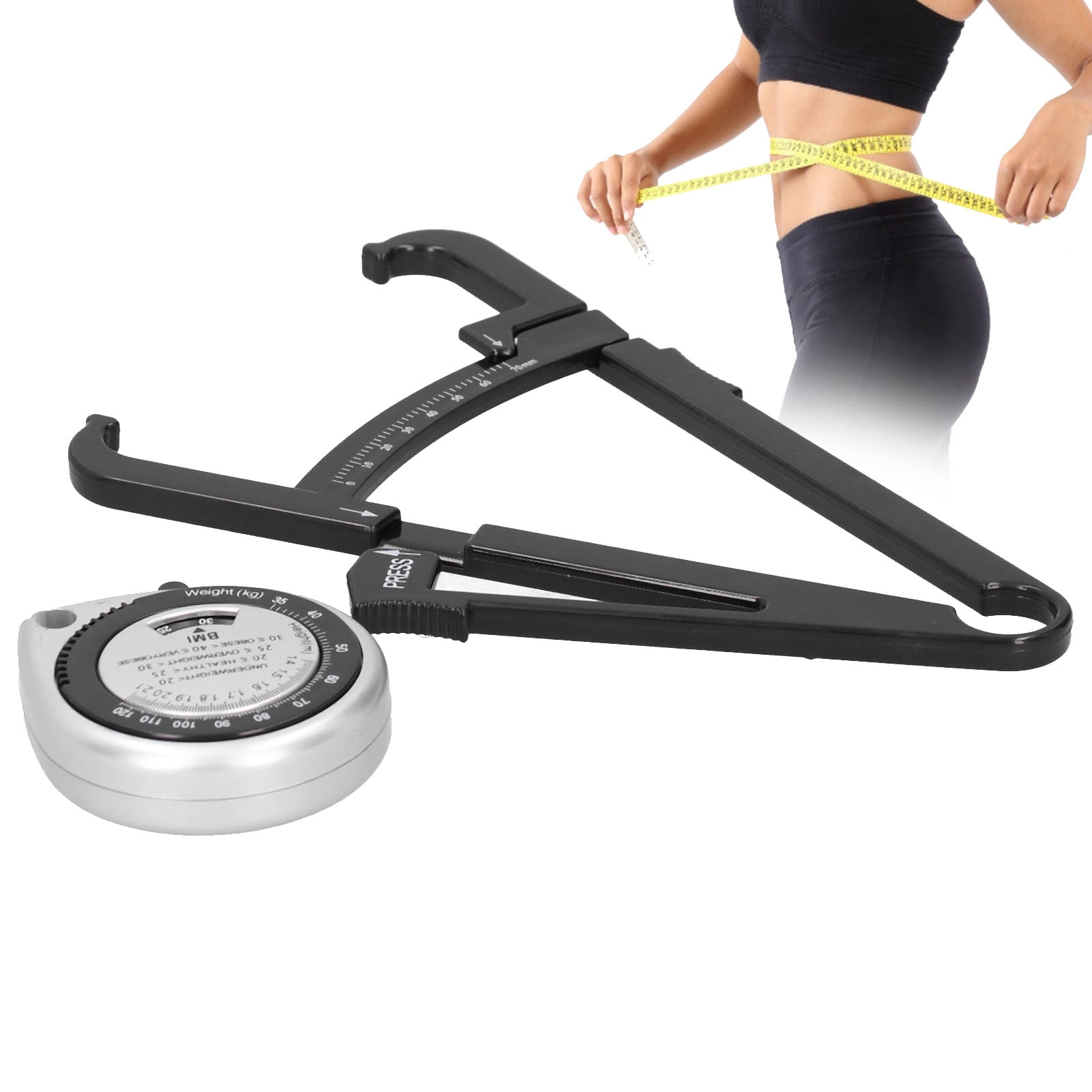 YOUTHINK Body Fat Caliper BMI Measuring Tape Skinfold Calipers Body Fat
