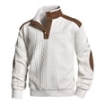 thumbnail image 2 of RXMEKW Color Block Quarter Zip Sweatshirt for Men with Stand Collar Long Sleeve for Spring Fall Polyester Knit, 2 of 9