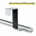 thumbnail image 3 of Over Door Towel Rack 2Pcs,Stainless Steel Over Cabinet Towel Bar with 4 S Shape Hooks,Kitchen Dish Towel Holder, 9in Towel Holder fit on Cabinet Bathroom Cupboard Door-Durable & Rustsistant, 3 of 7