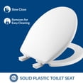 thumbnail image 2 of Asiento de inodoro Bemis 730SLEC de cierre lento, redondo, blanco, 2 of 7