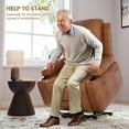 thumbnail image 2 of Power Lift Recliner Chair with Massage, Classic Single Sofa Lounge Chair with 2 Cup Holders Side Pocket, PU Leather Electric Lift Chair for Elderly, 2 of 7
