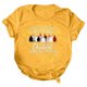 thumbnail image 1 of Gibobby Camiseta de manga corta para mujer Mujeres Casual Impresión Mangas Cuello Redondo Camiseta Suelta Blusa Tops(Amarillo,CH), 1 of 4