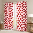 thumbnail image 3 of Feelyou Simple Polka Dot Black Out Curtains, Chic Brush Artwork Curtains Pack of 2 (42x63 Each), White Red Cartoon Bedroom Curtains, Curtains and Drapes Decor, 3 of 7