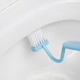 thumbnail image 3 of Cepillo de limpieza de inodoro para niños Cepillo de baño pequeño en forma de V en forma de S Mango curvo Cepillo sanitario Cepillo de plástico para baño, 3 of 6