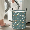 thumbnail image 5 of Honeii Farm Animal Print Laundry Hamper Basket,Baby Nursery Woven Storage Basket for Toys Bin,Pillows,Blankets,Clothes-, 5 of 6