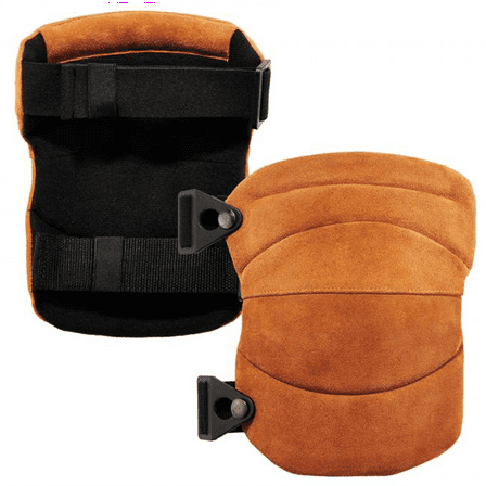 Ergodyne ProFlex® 230LTR Leather Knee Pads - Wide Soft Cap, Brown
