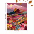 thumbnail image 3 of UXIEQU Colorful Mountain Floral Landscape Canvas Wall Art 15.75x11.81 Inches, 3 of 8
