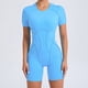 thumbnail image 3 of Body de nailon acolchado 2024 para mujer, conjunto de yoga y fitness con empalme de escote en V descubierto, conjunto de pantalones cortos de una pieza, mono deportivo de ciclismo y gimnasio, 3 of 5