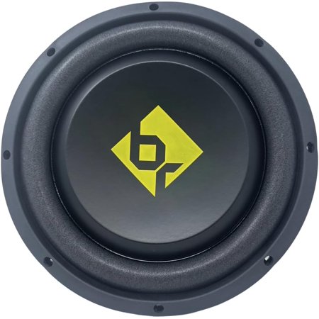 Bass Rockers BRSW10D4 10" 800 Watt Max Power Dual 4 Ohm Shallow Mount Car Subwoofer | High Powered Car Audio Sound Component Speaker System | 2" Voice Coil, 20-480Hz Frequency, 90dB | Black