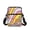 Rainbow Stripe & Cartoon Butterfly Floral Pattern, variant on POLERO Crossbody Bag for Work and Travel, Zippered 2-Layer over Shoulder Bags for Women Crossbody Purse