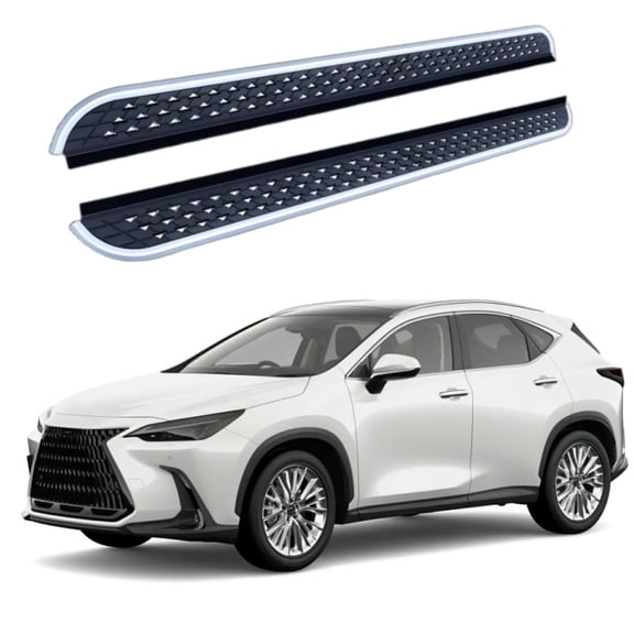 2Pcs Aluminum Running Boards Fixed Nerf Bars Side Steps with Brackets Compatible with Lexus NX 350h 2022-2025(LB)
