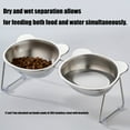 thumbnail image 6 of Sinyiin Double Bowl Elevated Cats Feeders Stainless Steel Bowls Ergonomic Feeders Bowl For Dog Cats Health Eating Watering, 6 of 8
