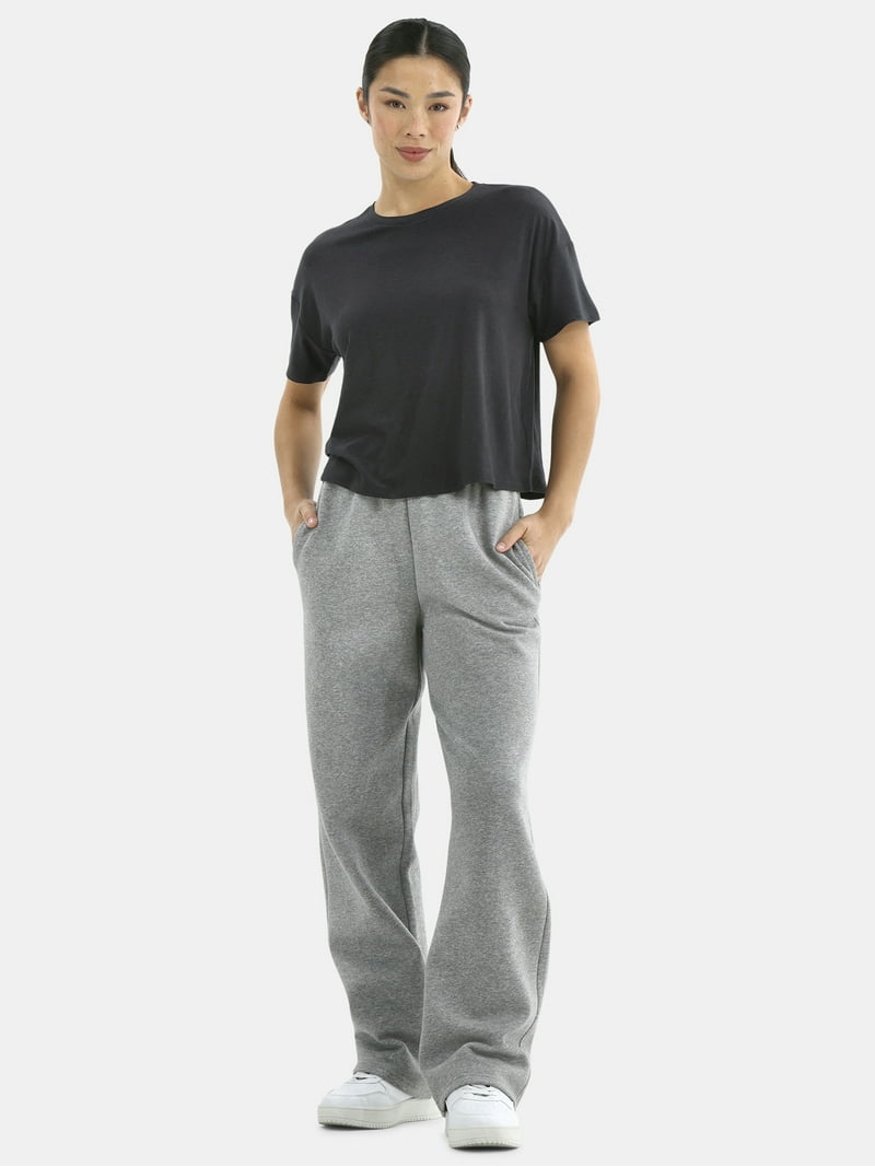 Athletic Works Women's Fleece Pants with Pockets, 30
