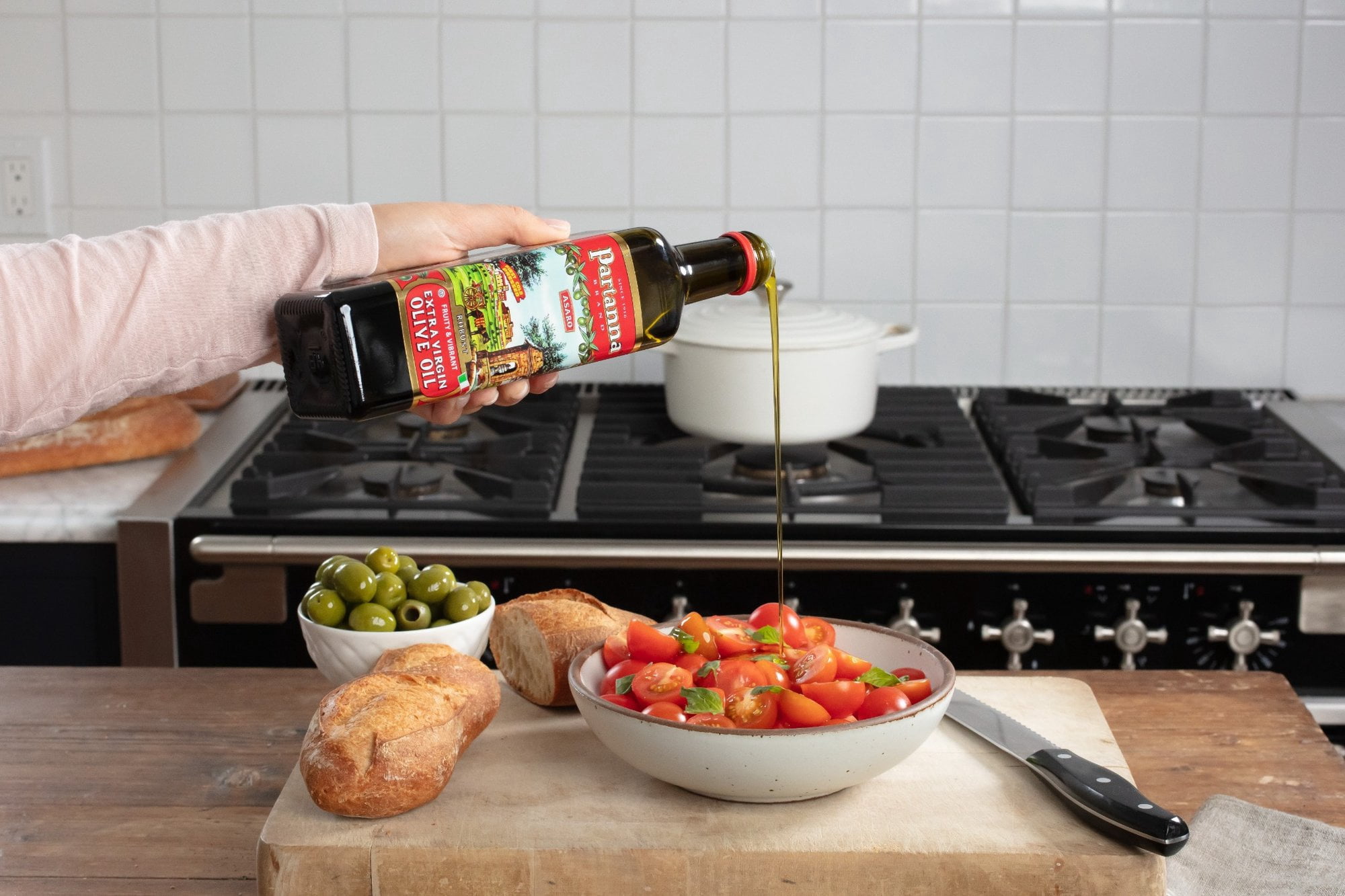 Partanna Robust Extra Virgin Olive Oil - Premium 100% Castelvetrano Oil - High Polyphenol - First Cold Pressed - Early Harvest in Sicily - Award Winning Italian EVOO-Monovarietal - 16.9oz-500ML-Glass