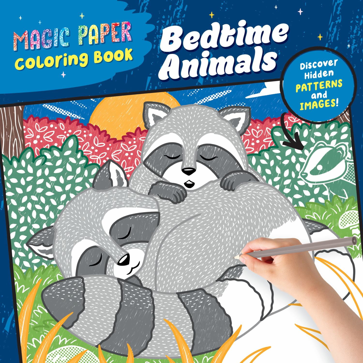 Magic Paper Coloring Book: Bedtime Animals: Discover Hidden Patterns and Images! 48 pages (Paperback)