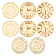 thumbnail image 4 of Wooden Crafts,8 Pcs Wood Cutouts Clock Pattern Cutouts Wood Slices Enhanced Features, 4 of 5