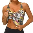 thumbnail image 4 of Lsque Cute Cat Printed Women'S Sports Bra, Compression, Moisture Wicking, High-Impact Sports Bra For Women,Supportive sports bra-XX-Large, 4 of 9