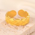 thumbnail image 1 of Unift Anillos abiertos de acero inoxidable para mujer, anillo ajustable geométrico, Color dorado, declaración de lujo, regalo de joyería para pareja, venta al por mayor, 1 of 2